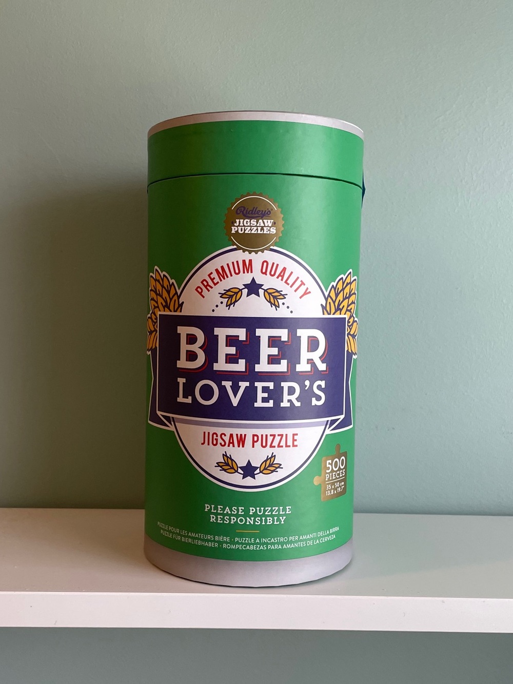 Beer Lover's 500-Piece Jigsaw Puzzle - Green